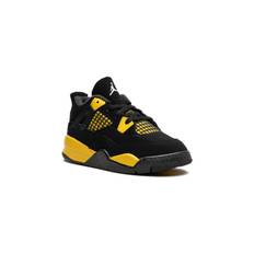 Jordan Kids - Air Jordan 4 Thunder sneakers - barn - läder/polyester/gummi - 8C - Svart