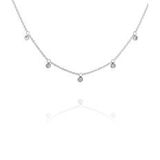 Halsband Knappkorall "multidrop" 40-45cm