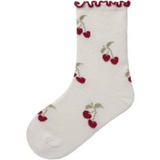 Lil' Atelier Nmfdarlene Sock LIL Stl. 25/27 fepojkar - Strumpor Från Magasin - Turtledove/cherry (25/27)