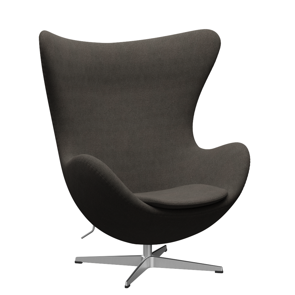 3316 Ægget loungestol, stel i børstet aluminium af Arne Jacobsen Hallingdal - 153 Light Charcoal - Jacobsen Plus