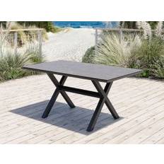 Jamaica rektangulärt trädgårdsbord 140x80 cm i antracit aluminium