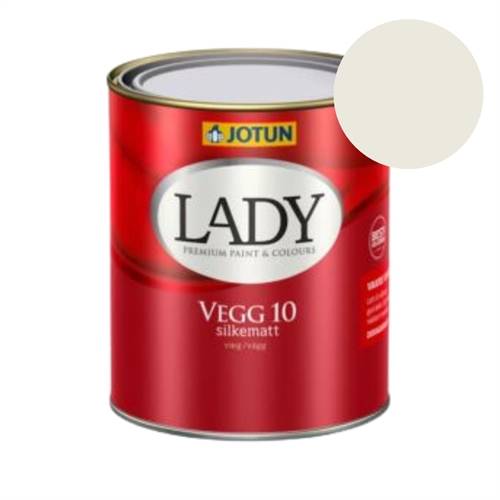 TILBUD: JOTUN LADY Væg 10 Vægmaling 0,68 l. (Glans 10). Farve: 8395 Hvit Komfort.