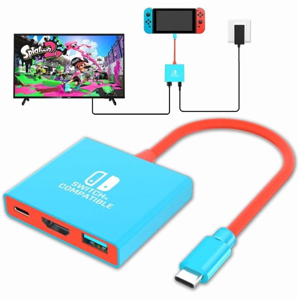 Switch HD Dockningsadapter kompatibel med Switch/Steam Deck/Switch OLED