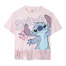 Barn T-shirt med kortärm Stitch Blå Rosa