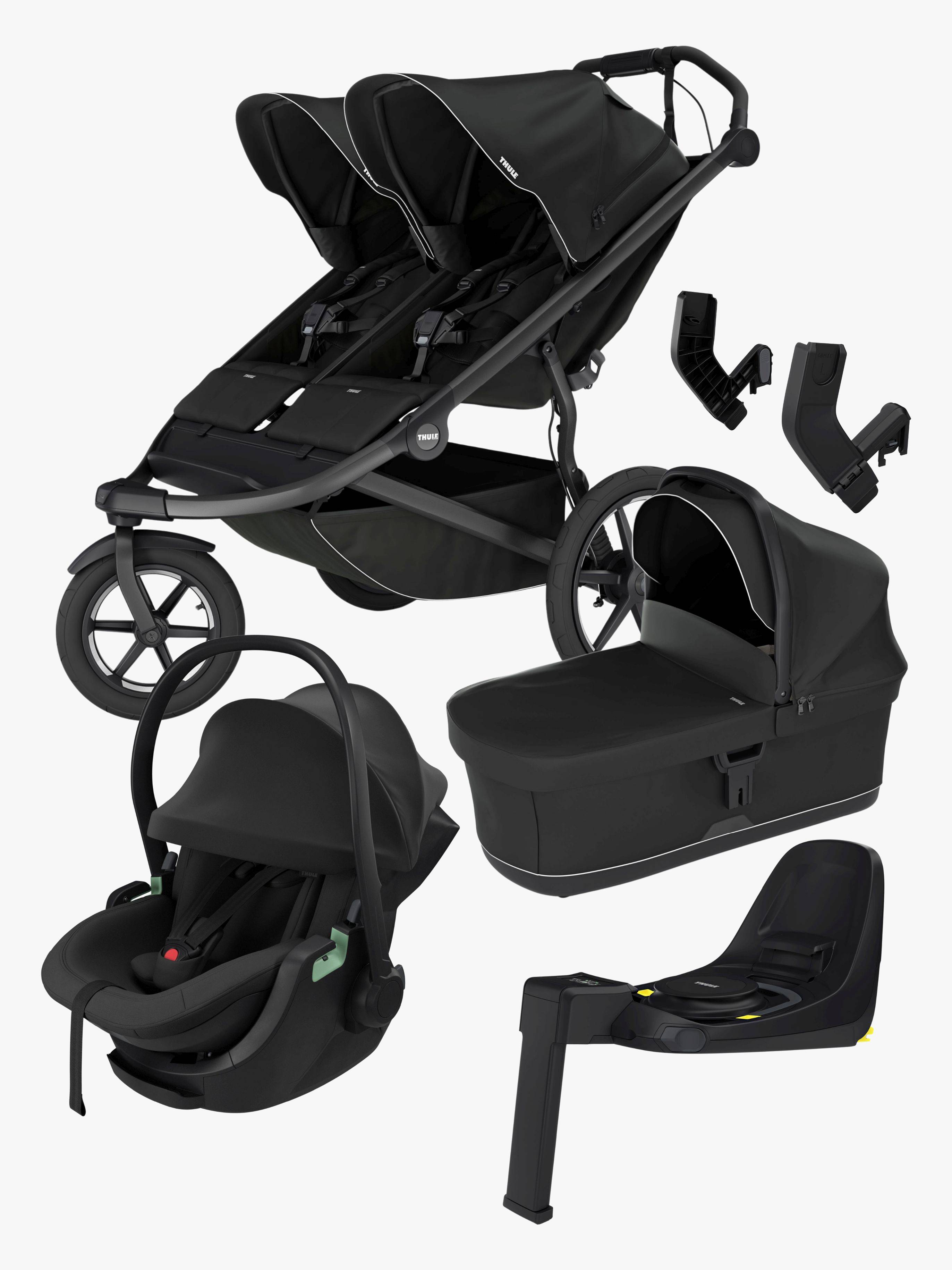 Thule Urban Glide 3 Duovagn inkl. Babyskydd och Bas, Double Black