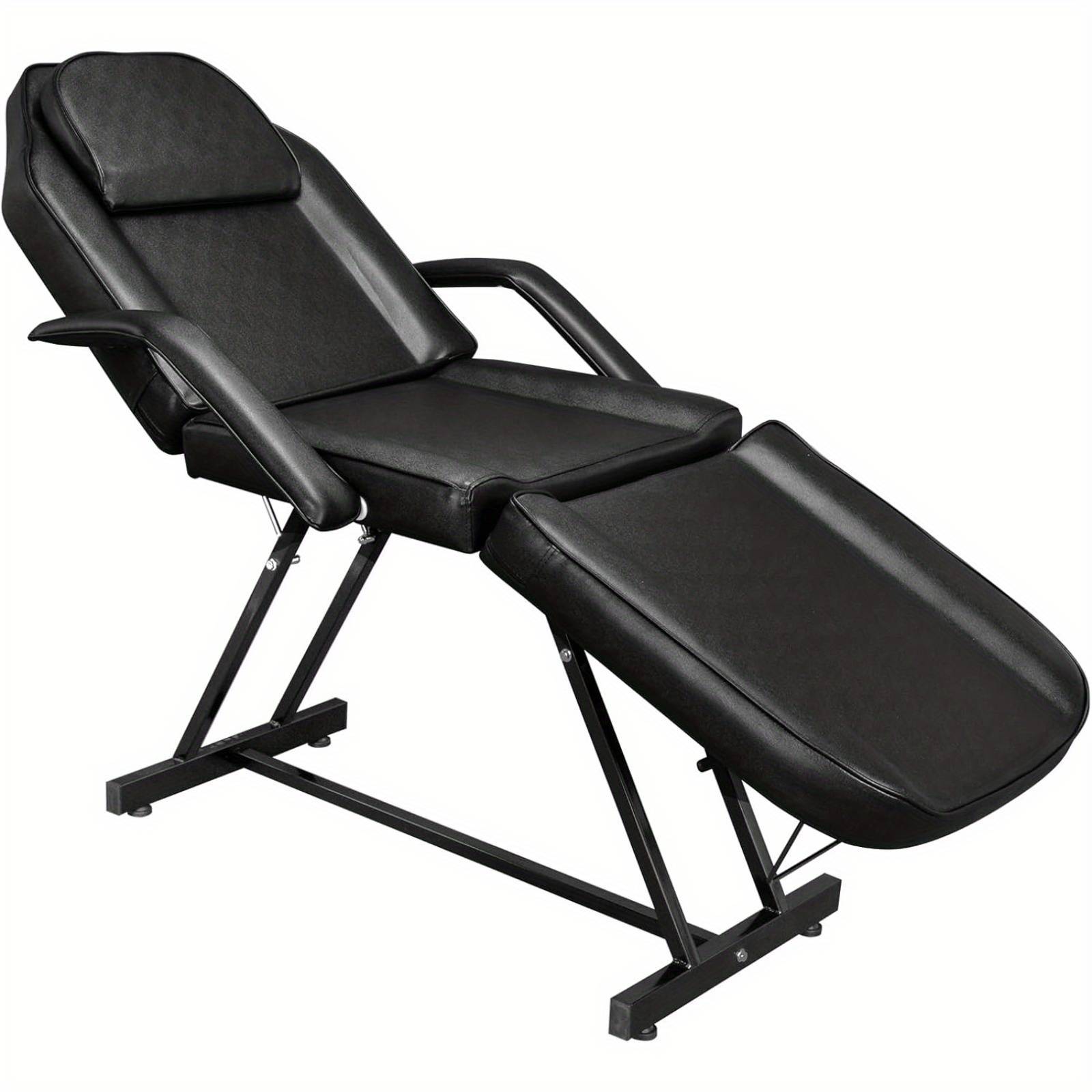 TEMU Bonnlo Massage Tattoo Chair, Bed, Multi-functional Facial Bed Chair For Hairdressing Spa Equipment, Black