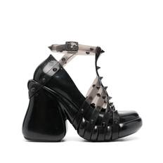 Jean Paul Gaultier - x Melissa Punk Love platåpumps - dam - gummi/gummi/gummi/kalvskinn - 35.5 - Svart