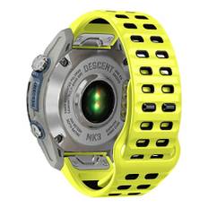 Garmin Fenix 8/E 47mm etc. Tvåfärgat klockarmband i silikon - Gul/Svart