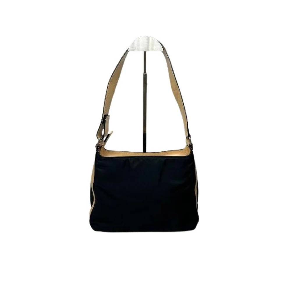 Givenchy Pre-owned Pre-owned Læder Skuldertaske - Vintage - Dame - Sort - ONE SIZE - Uld