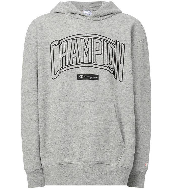 Champion Hættetrøje - Grey Melange m. Logo - Champion - 13-14 år (158-164) - Hættetrøje