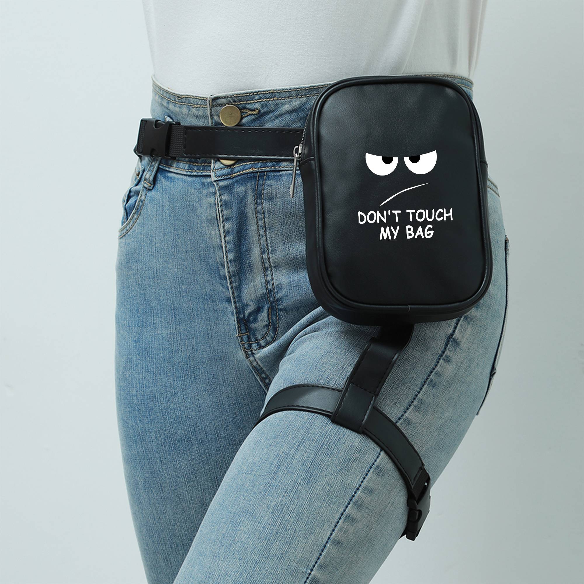 Print Waist Bag, Casual Outdoor Sports Leg Bag, Suitable For Outdoor Travel And Work