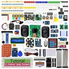 Freenove Complete Starter Kit for Raspberry Pi 5 4 B 3 B+ 400, Python C Java Scratch Code, 708-Page Tutorial, 138 Projects, 386 Items, Camera Speaker Sound Sensor (Raspberry Pi NOT Included)