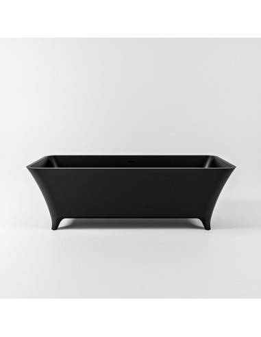 LUNDY fritstående badekar 170 x 75 cm Solid surface - Sort