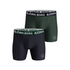 Björn Borg Performance Boxer Black/Green 2-pack