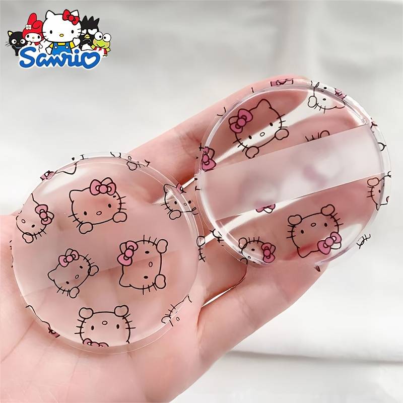 TEMU Hello Kitty Transparent Soft Silicone Makeup Sponge - Hypoallergenic For Bb Cream And Foundation, Easy To Clean, Non-absorbent, Tool, For Travel, Easter Gift For Women, Mother's Day Gift