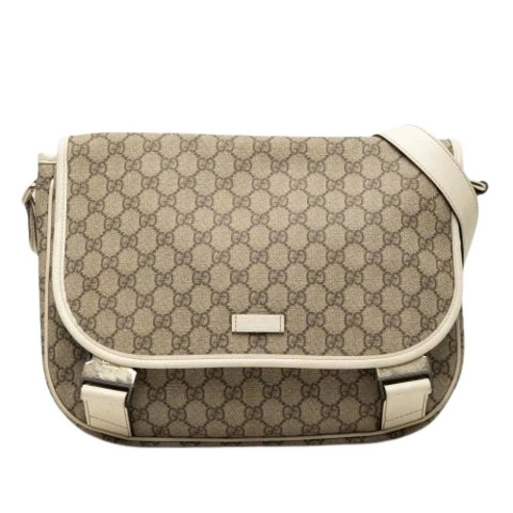 Gucci Vintage Pre-owned Vintage Crossbody Taske - Vintage - Dame - Beige - ONE SIZE - Læder