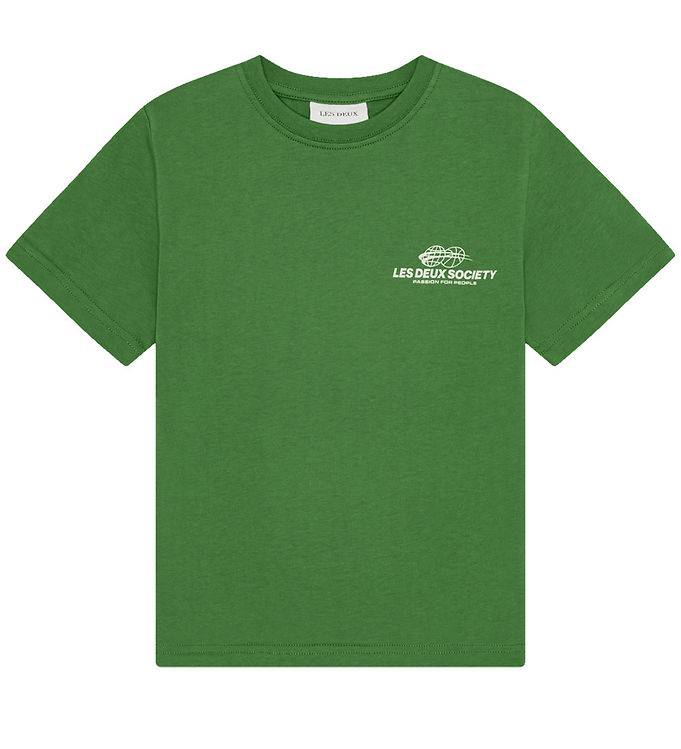 Les Deux T-shirt - Utställning - Kronärtskocka Green m. Tryck - Les Deux - 134/140 - T-shirt