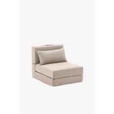 Kave Home - Arty sennep -farvet, konvertibel puf/seng 70 x 89 (200) cm - Beige