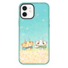 Yo-Kai Watch Phone Case For iPhone Samsung Galaxy Pixel OnePlus Vivo Xiaomi Asus Sony Motorola Nokia - Komajiro And Komasan Cute Art On Blue Background