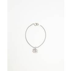 CHANEL Coco Mark Rhinestone Bracelet - Silver (20.5 cm)