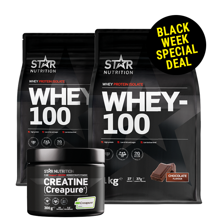 2 x Whey-100 Valleprotein + Creatine Creapure®