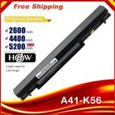 4400 mah 8 celler laptop batteri för asus k56c a46c s550c s46 s46c k56v k56ca/ cb/cm s56c e46c k46c a31/a32/a42/a41-k56