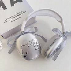 Kitty är kompatibel med Apple Headphone Cover, Cartoon KT Cat är kompatibel med Apple Ap Max Skyddsfodral Headphone Skyddsfodral - Genomskinlig (AirPods Max)