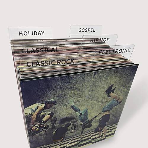 Skivavdelare – gör-det-själv akryl vinylskivavdelare – skivavdelare A-Z genre ERA BPM och skrivbara för 12 tums vinylskivor – horisontell och vertikal – set med 10 st