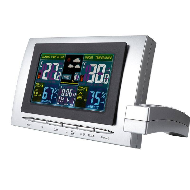 TS-H134G Trådlös väderstation Digital termometer Inomhus Utomhus Sensor Mätarprognos Temperatur Luftfuktighet Klocka