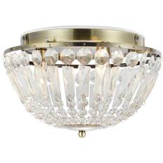 Estelle Kristallplafond 30cm Antik Mässing/MC IP44