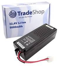 Högpresterande Li-Ion batteri för Bosch Indego 800, 850, 1000, 1100 Connect, 1200 Connect, 1300, 1999, 3600, 10C, 13C ersätter F016104299/5000 mAh 32,4 V