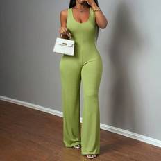 Women's Summer 2025 New Fashionable Jumpsuit, Lämplig för musikfestivaler, påsk, St Patrick's Day, Boho, födelsedagar, examen, Studenter, Casual Outin - Grön (L,M,S,XS)