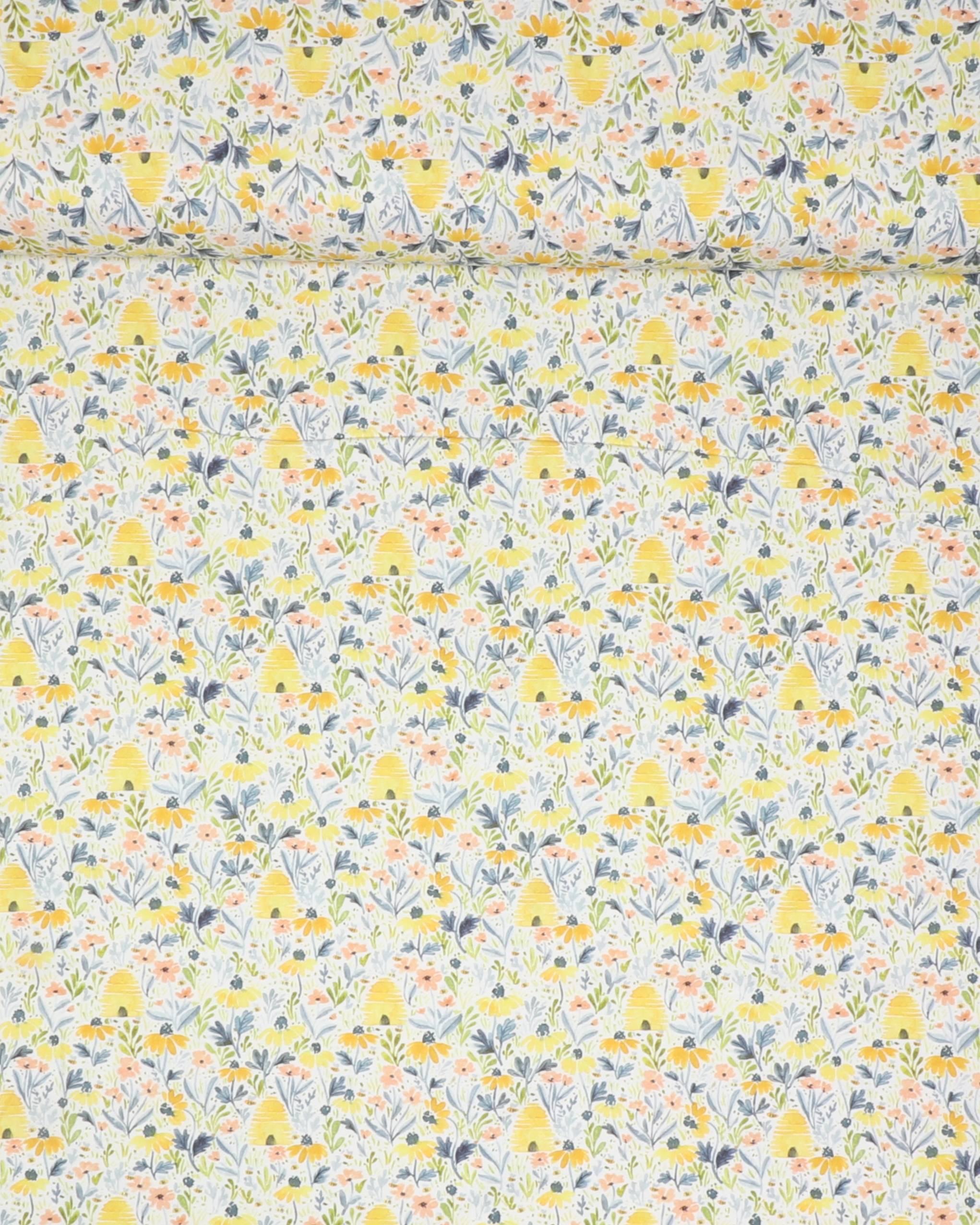 Stella, blomster, bier og bikuber - Patchwork - 100% Bomuld