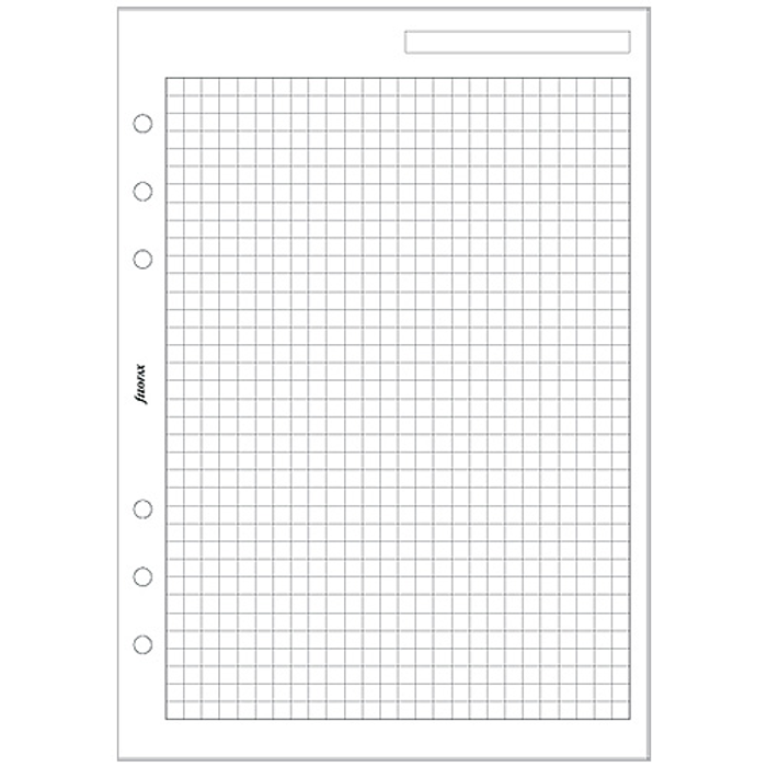 Filofax A5 anteckningsblad rutade vit 25st/fp