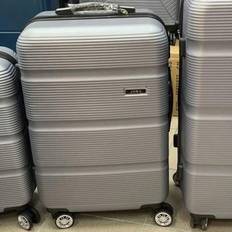 20-Inch Travel Trolley Suitcase, Ultra-Silent Spinner Wheels - Cadet Blue