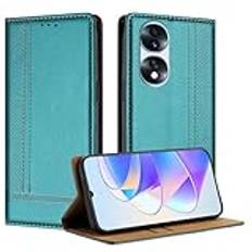 Smartphone Flip Fodral Kompatibel med Huawei honor 70 Pro 5G Fodral Plånbok, PU-läder Flip Folio-fodral med korthållare Flip-fodral Stöd [Stötsäkert TPU inre skal] Ultratunt tunt telefonfodral Flip Ca