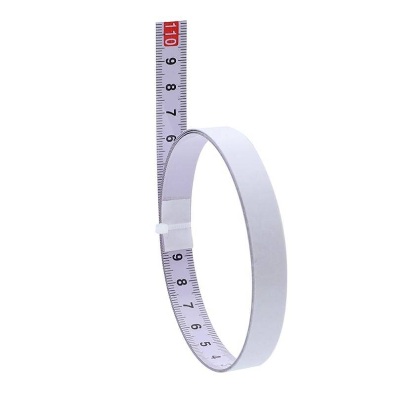 Metriskt geringsband måttband 0.5 '' stål självhäftande skala linjaltejp 1-10m för fräsbord såg t-spår träbearbetning - 10m- framåt