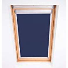 Bloc Skylight Blind för blockering av Velux tak Silverram C01 Marinblått Xsp