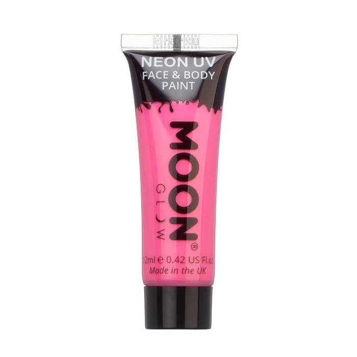 Neon UV ansikts- och kroppsmakeup, rosa Moon Creations - 12 ml