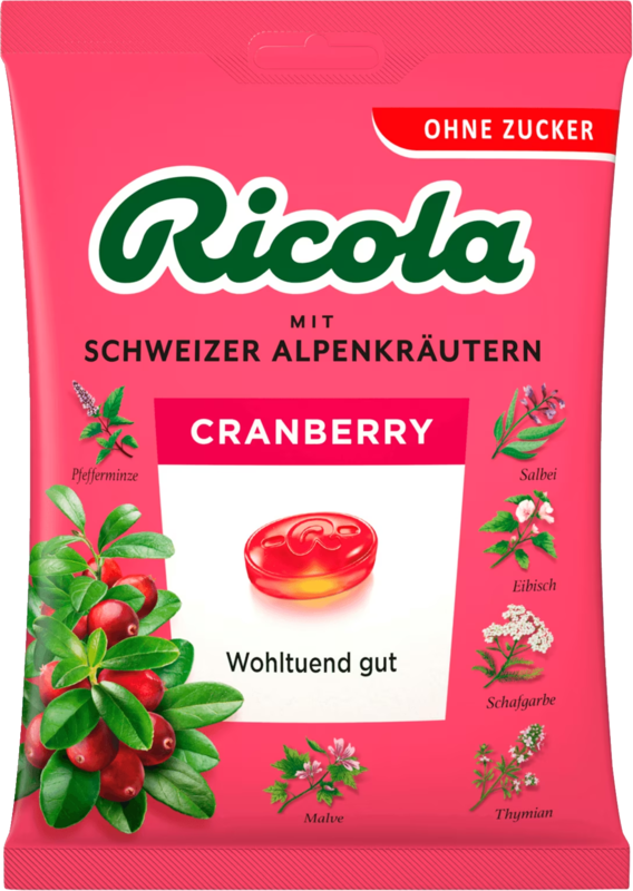 Ricola Cranberry Sukkerfri