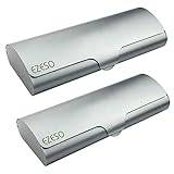 Geila Hårt skal glasögonfodral, 2-pack aluminium glasögonfodral lätt närsynthet låda matt glasögonhållare, Pistol grå x 2, one size