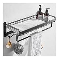 Handduk Rack Handduk Rack Nagel eller nagelfri handduk Rackhylla, badrum alumibathroom hylltillbehör, väggmonterad handdukhållare handduk förvaringshållare badrum hårt progress