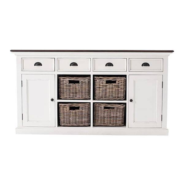 Erling Christensen Møbler Novasolo - Halifax Accent buffet med 4 kurve og brun topplade