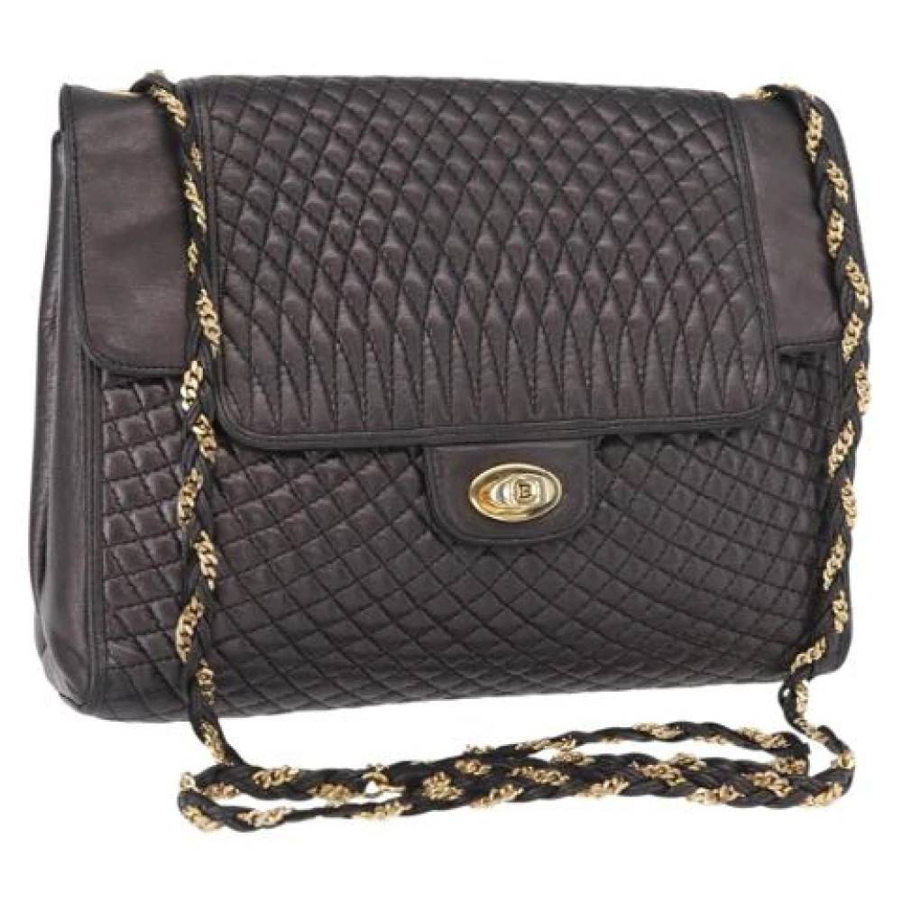 Bally Pre-owned Pre-owned Leather Cross Body Bag - Vintage - Dame - Sort - ONE SIZE - Uld