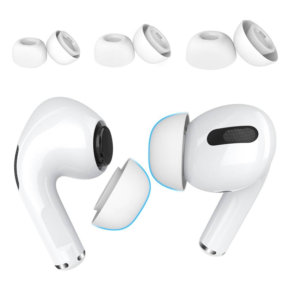 AHASTYLE 3-PACK AirPods Pro 2/1 Öronpluggar Silikon Vit
