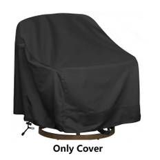 TEMU 1pc Heavy-duty 210d Fabric Chair Cover With Uv Protection, Breathable And Mildew Outdoor Patio Furniture Protector For Swivel Leisure Chairs, Polyester Cover