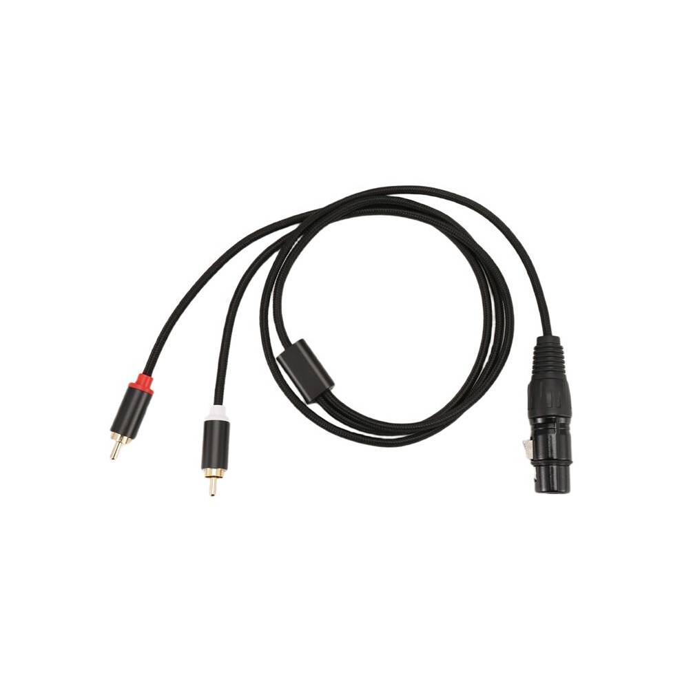 3 Pin XLR Female to Dual RCA Male Y Splitter Cable,Mixer Amplifier Audio Cable,Stereo Audio Interconnect Cable, 1 Meter