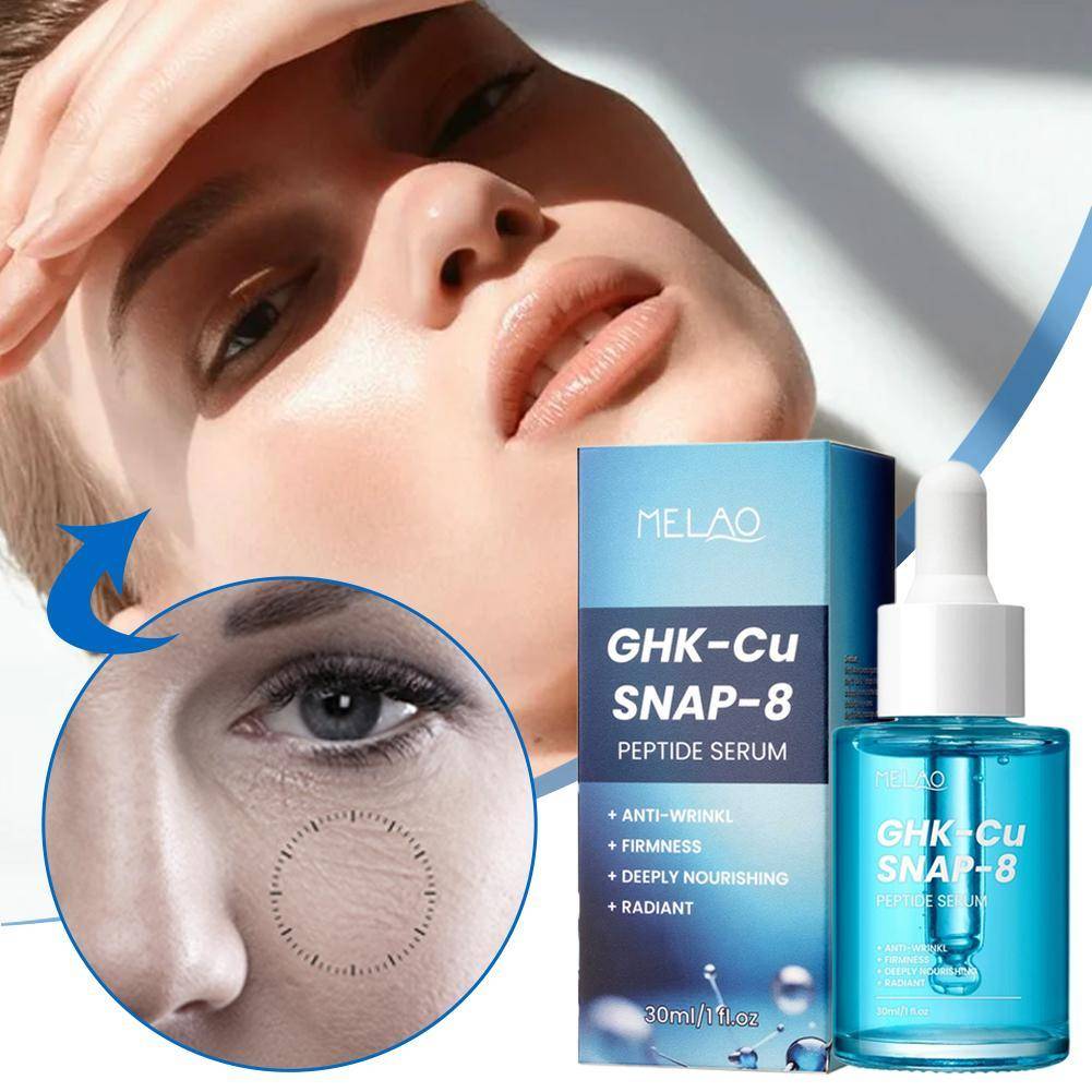 GHK-Cu SNAP-8 Peptide Face Serum Blue Copper Moisturizing Essential Oil Cleansing Moisturizing Deep Hydration Skin Care Refresh