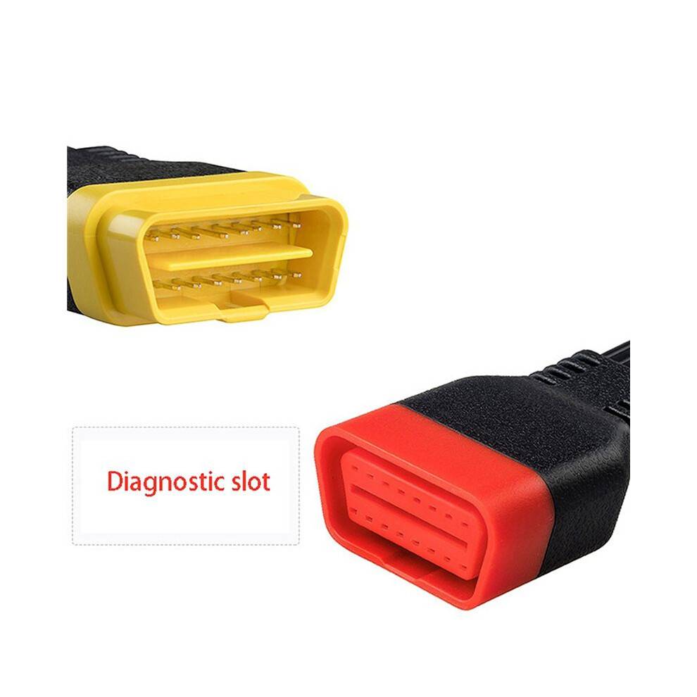 8X Ny OBD OBD2 Förlängningskabelkontakt för Launch X431 V/Easydiag 3.0/Mdiag/Golo Main 16Pin Hane Till Hona Kabel 36cm