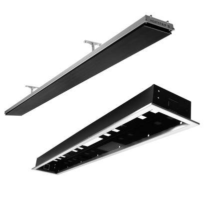 HEATSTRIP Design el terrassevarmer til indbygning, sort - 2400W
